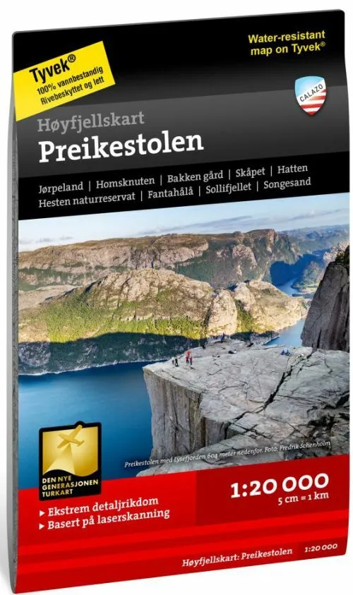 Billede af Høyfjellskart Preikestolen 1:20 000