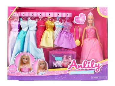 Anlily prinsesse dukke med tilbehør