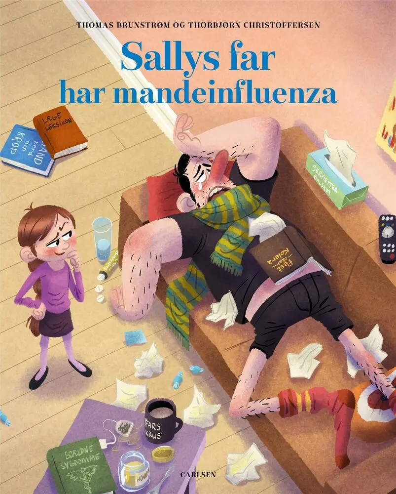 Billede af Sallys far har mandeinfluenza