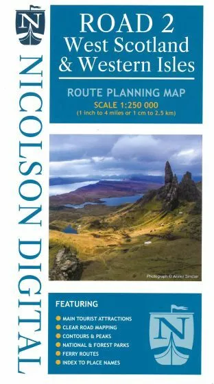 West Scotland & the Western Isles Route Planning Map