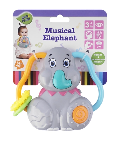Elefant rangle med musik og elefantlyde