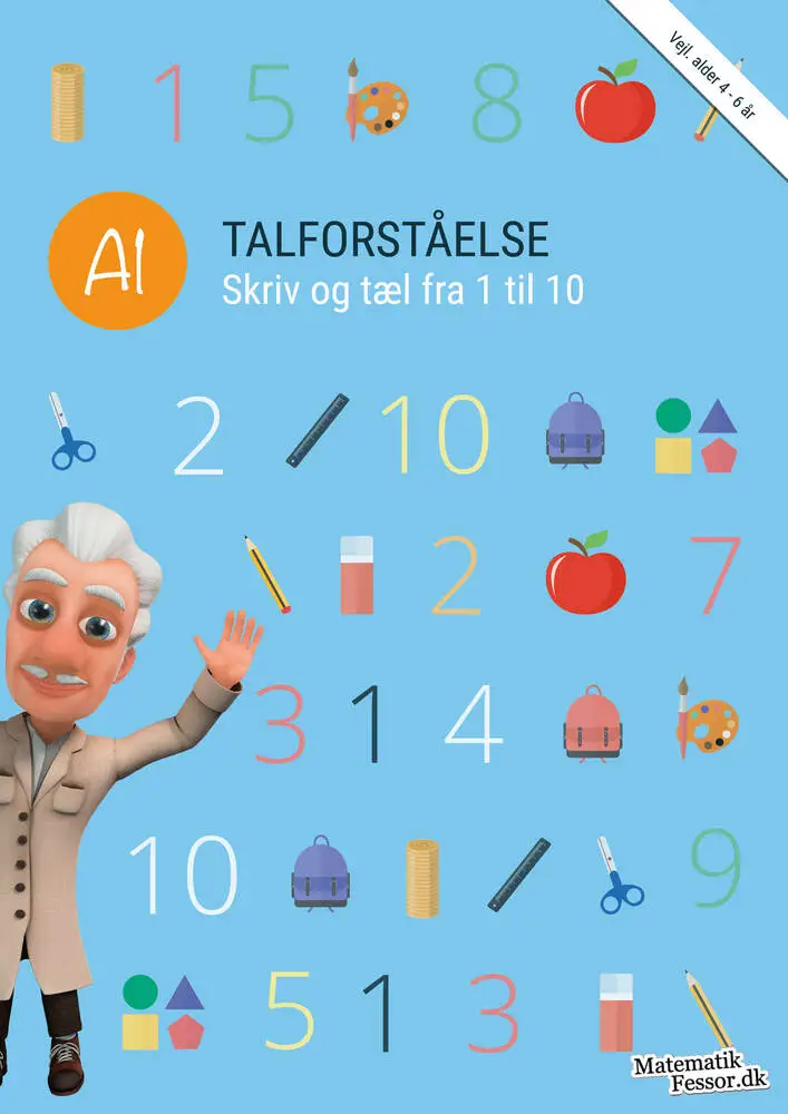 Billede af A1 - Talforståelse, Skriv og tæl fra 1 til 10