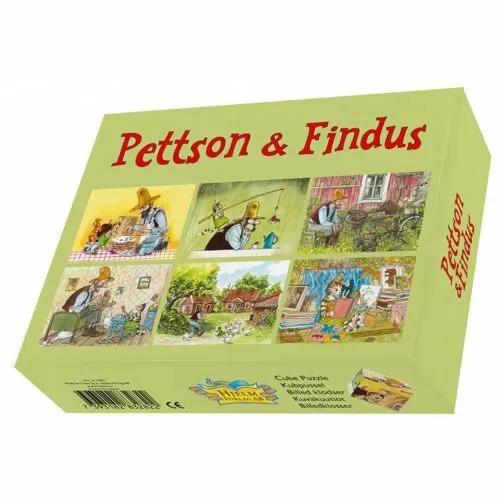 Pettson & Findus billedklodser - 6 klodser  (plastet)