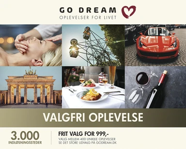 GO DREAM Valgfri oplevelse 999,-