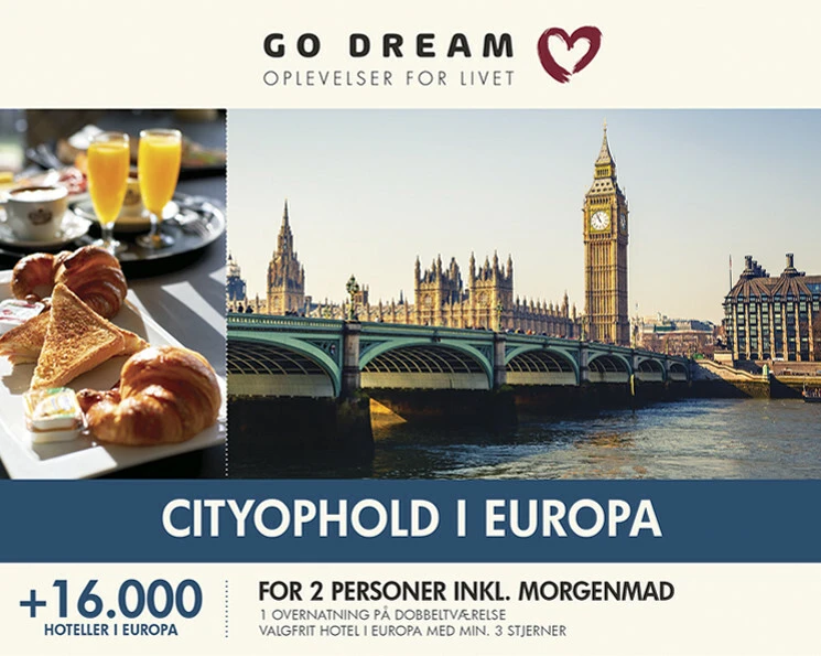9: GO DREAM Cityophold i Europa med morgenmad