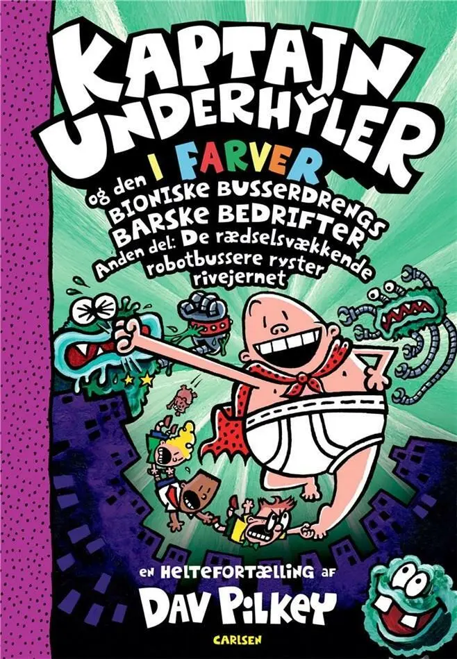 Billede af Kaptajn Underhyler i farver (7) - Kaptajn Underhyler og den bioniske busserdreng