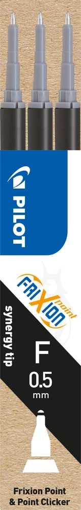 REFILL PILOT FRIXION POINT CLICKER SORT 0,5 MM PAKKE M/3 STK
