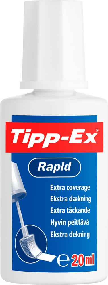 Rettelak Rapid Tipp-Ex 20 ml korrigeringsvæske