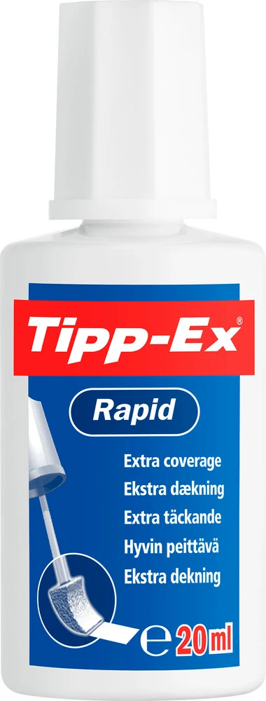 Rettelak Rapid Tipp-Ex 20 ml korrigeringsvæske billede