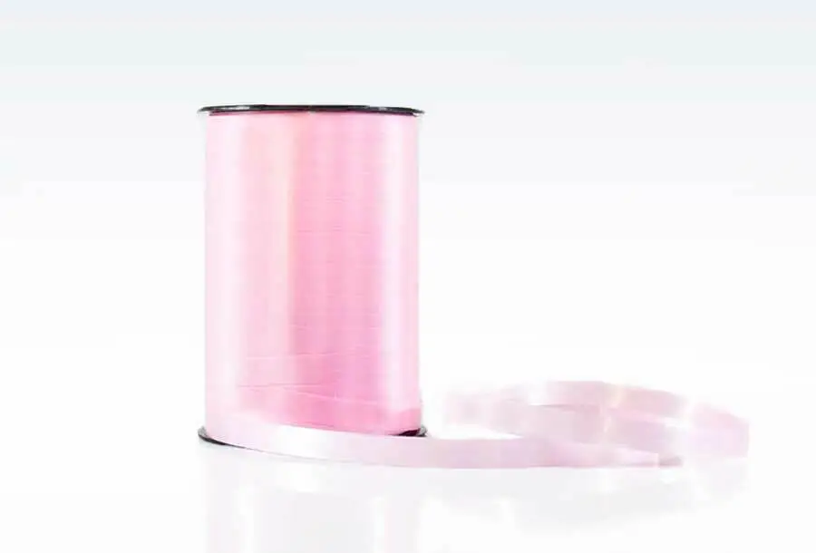 Gavebånd poly 10mm /250yds pink/lysrød