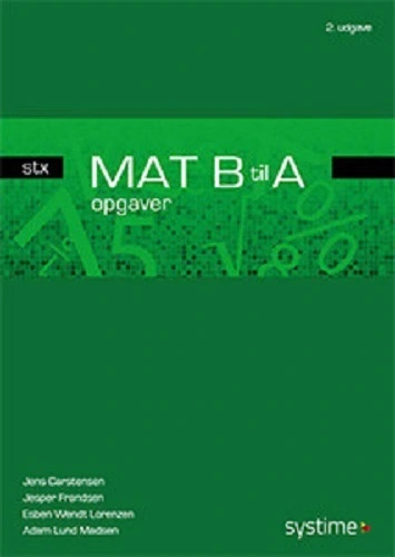 Billede af MAT B til A - stx - opgaver