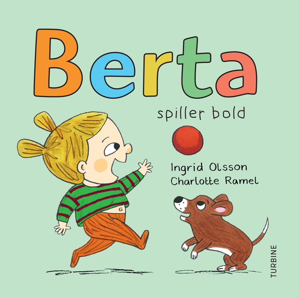 Billede af Berta spiller bold