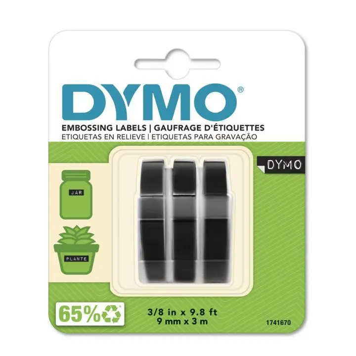 #3 - Dymo tape 3d 9mmx3m 3-pack sort