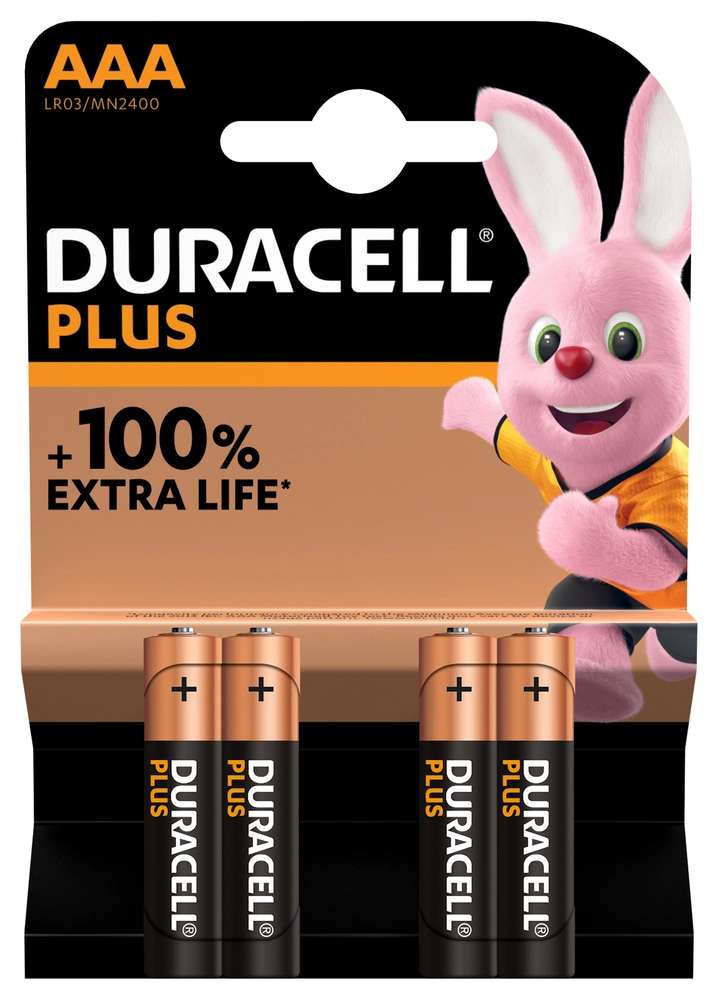 BATTERI DURACELL Plus Power AAA 4 pk