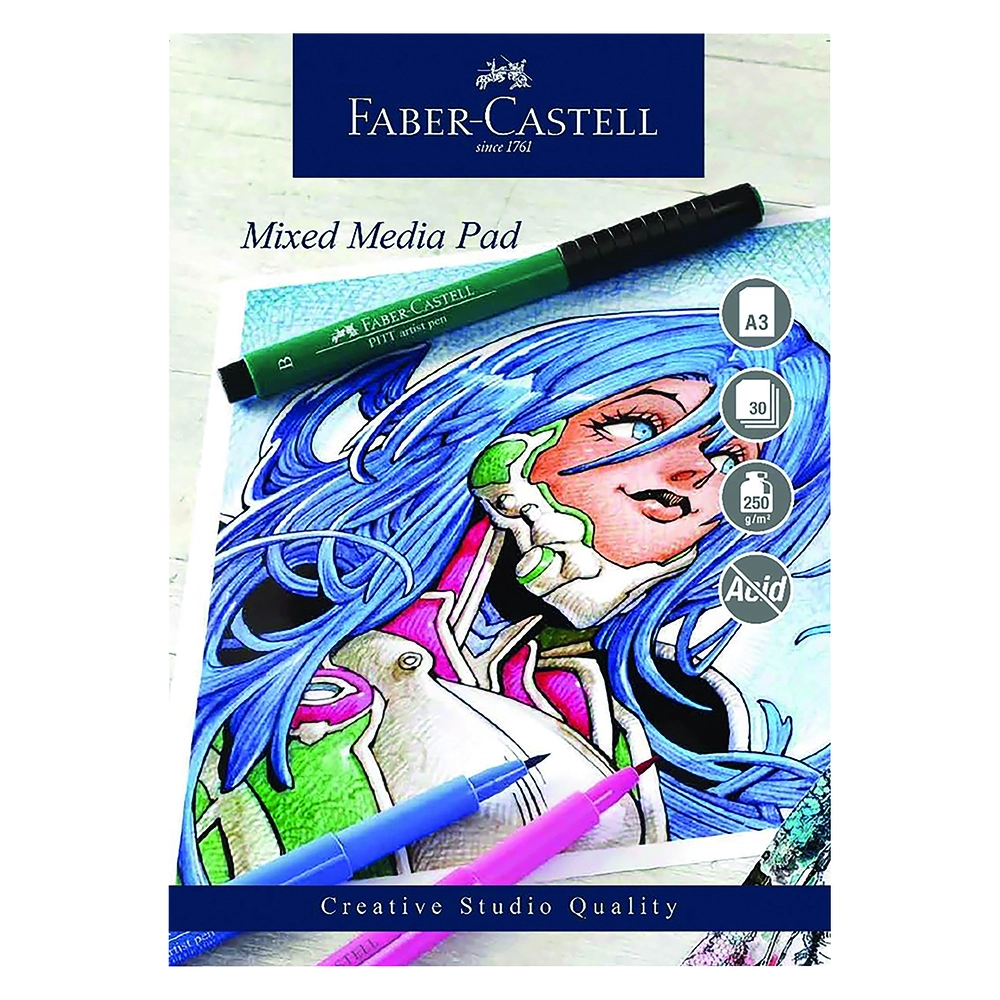 Akvarel blok Faber-Castell mixed A3 250g syrefri 30ark