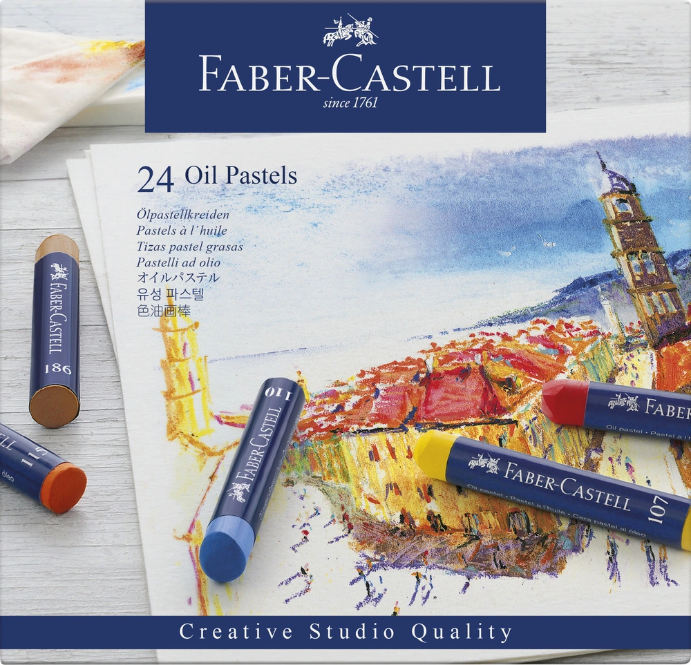#3 - Oliekridt Faber-Castell pastels 24 stk