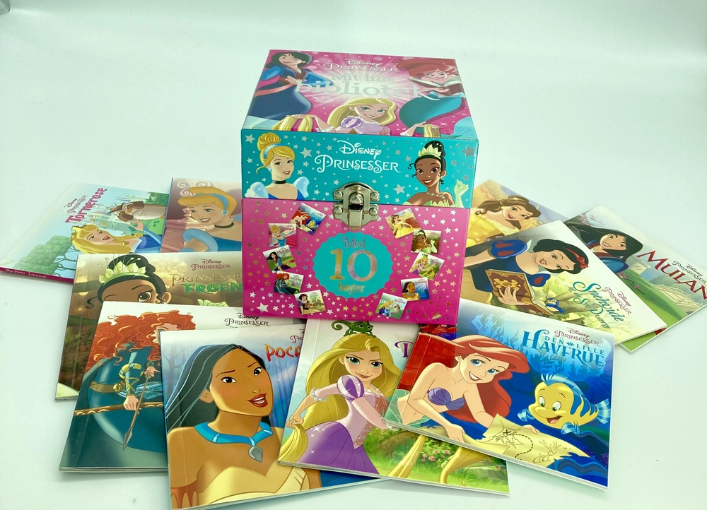 #3 - Disney Prinsesser - Mit lille bibliotek - Gaveæske med 10 bøger