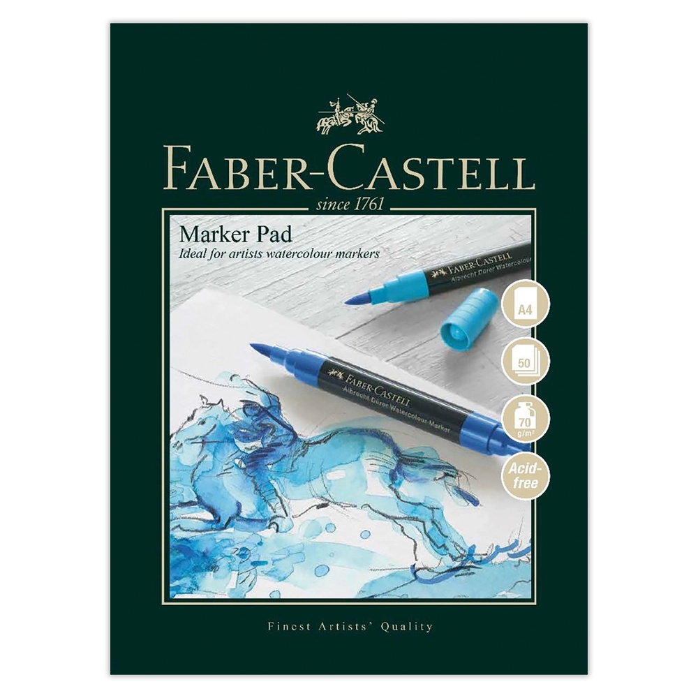 Blok marker Faber-Castell A4 70g syrefri 50ark limet i top