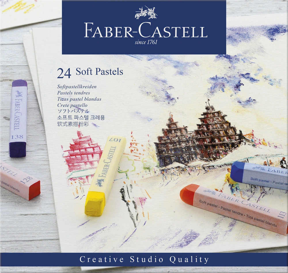 Faber-castell - Soft Pastels Farvekridt - 24 Farver