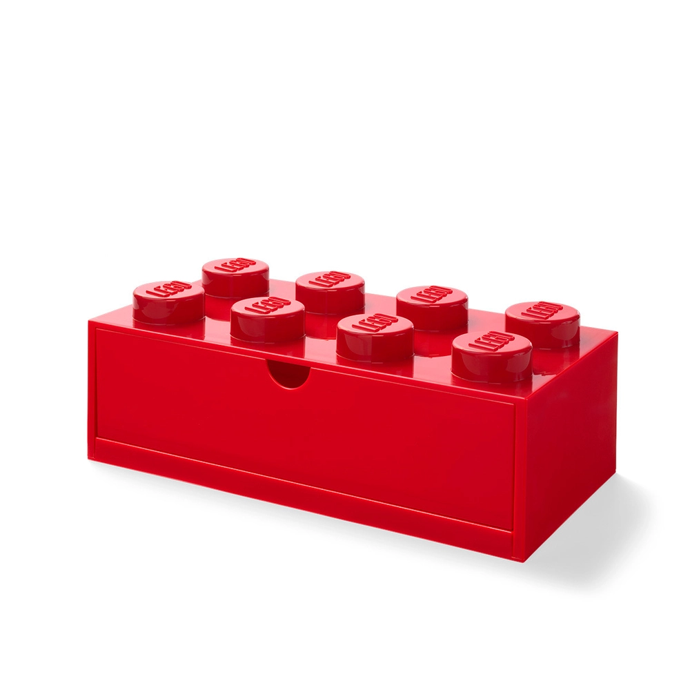 LEGO skrivebordsopbevaringskasse 8 - rød