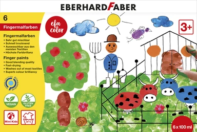 Eberhard Faber Fingermaling 100 ml 6 ass farver