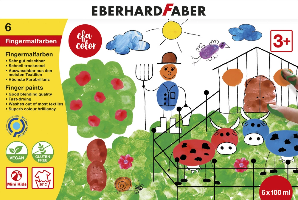 6: Eberhard Faber Fingermaling 100 ml 6 ass farver