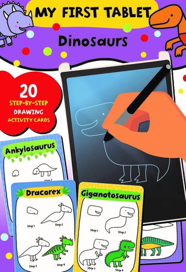 My First Tablet - Dinosaurer (med 20 tegnekort og tablet)
