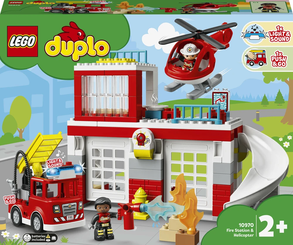 Billede af 10970 LEGO DUPLO Town Brandstation og helikopter