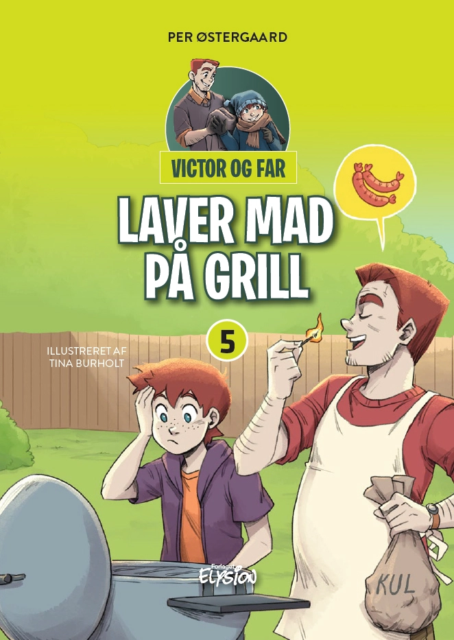 Billede af Victor og far laver mad på grill