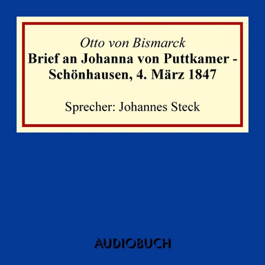 Brief an Johanna von Puttkamer