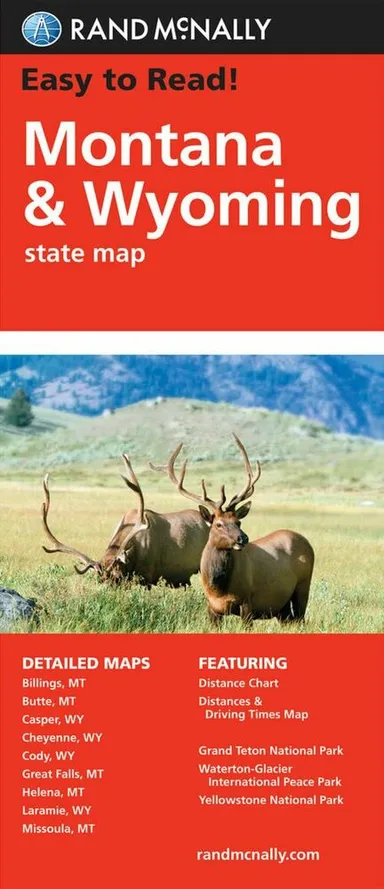 Montana & Wyoming State Map