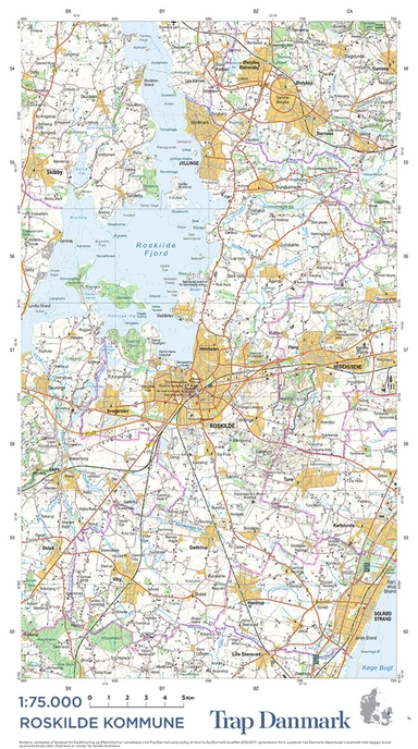Trap Danmark: Kort over Roskilde Kommune