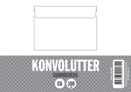 Konvolut relief c6 100 stk gummieret 80 gram