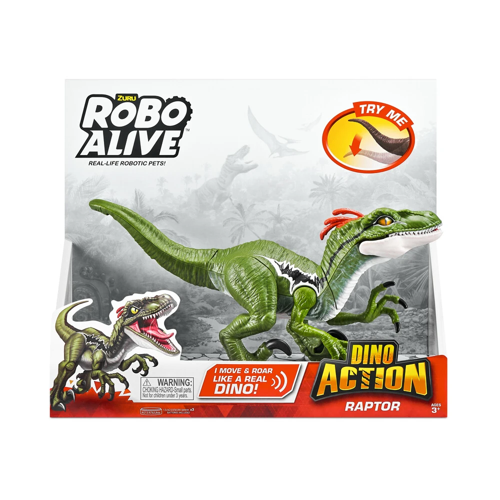 Zuru Robo Alive - Raptor Interaktiv Dinosaur Figur - Dino Action - Series 1