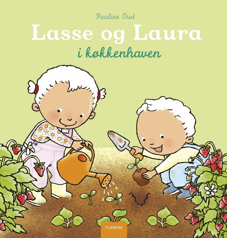 Billede af Lasse og Laura i køkkenhaven