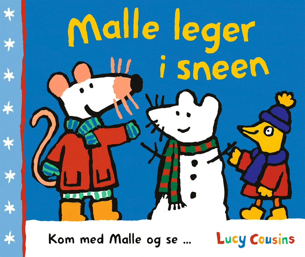 Billede af Malle leger i sneen