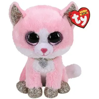 Ty Beanie Boos Fiona lyserød kat 15,5 cm