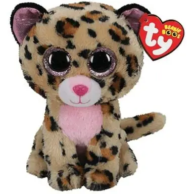 Ty Beanie Boos Livvie brun/lyserød leopard 23 cm