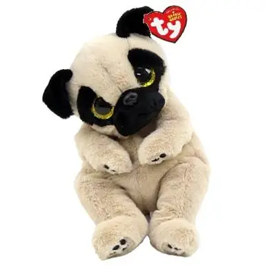 Ty Beanie Bellies Izzy brun hund med sorte ører 20 cm