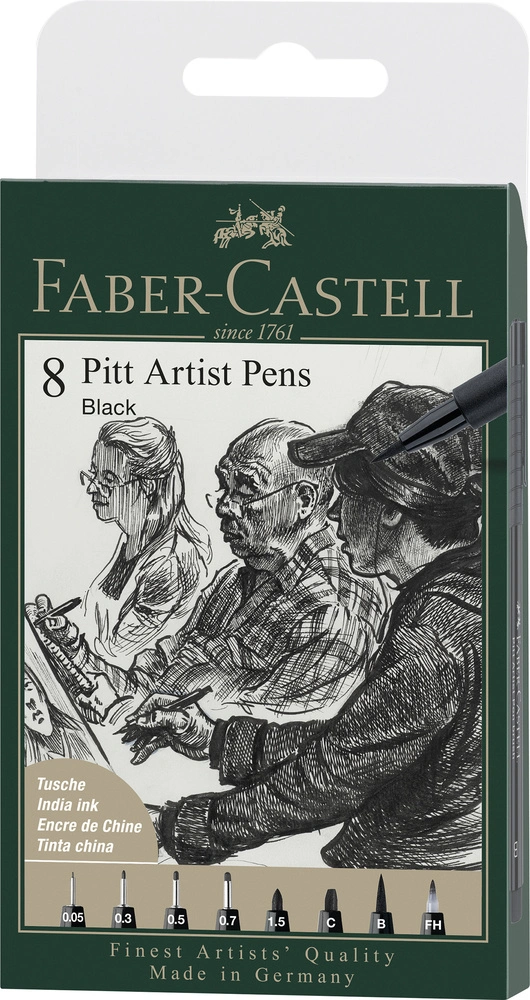 Tusser Pitt Artist Pen Sort 8 Ass