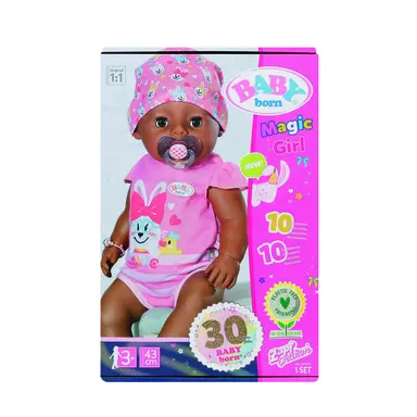 BABY born Magic Pige Brune Øjne Dukke 43 cm