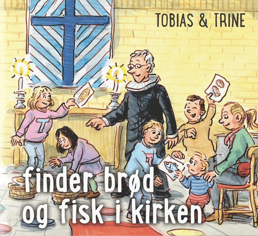 Billede af Tobias & Trine finder brød og fisk i kirken