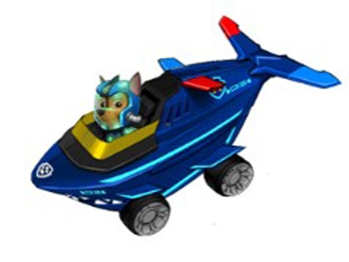 Paw Patrol Aqua Themed Vehicles - Chase