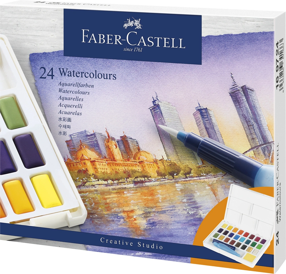 4: Vandfarver Faber-Castell 24 stk