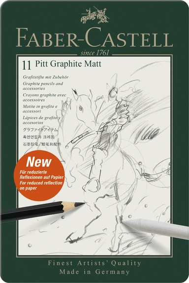 Pencil Pitt Graphite Mat Faber-Castell 11 Stk