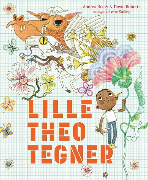 Billede af Lille Theo tegner