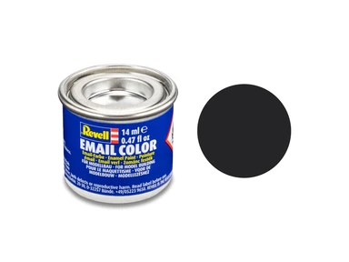 Enamel 14 ml. tar black, mat