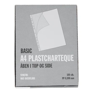 PLASTCHARTEQUE BASIC MAT A4 0,09MM 100STK
