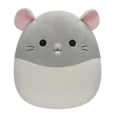 Squishmallows 30 cm Grå & Hvid Rotte