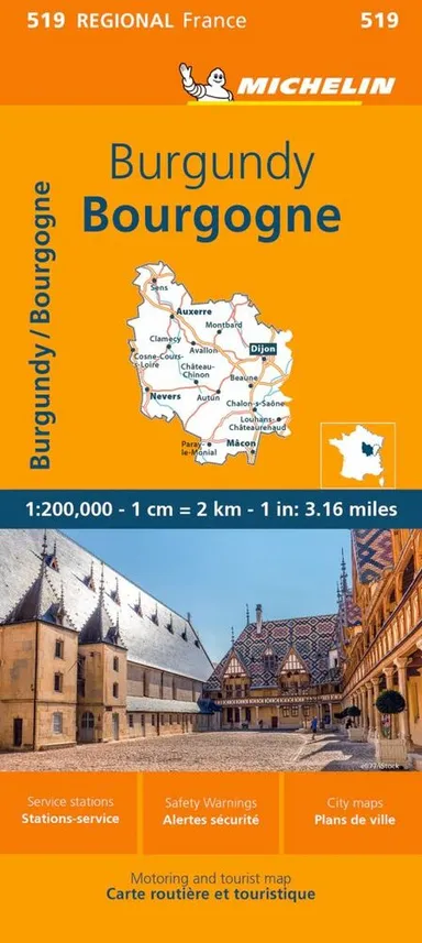 Michelin France blad 519: Burgundy - Bourgogne